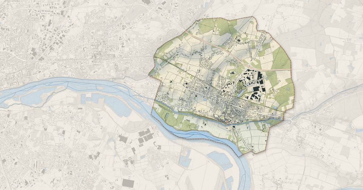 Portrait cartographique de Chécy : relief, eau, forêts, bâti et voies, calculés à partir des données de l'IGN