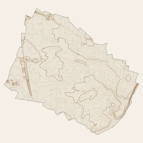 Corquilleroy : courbes de niveau