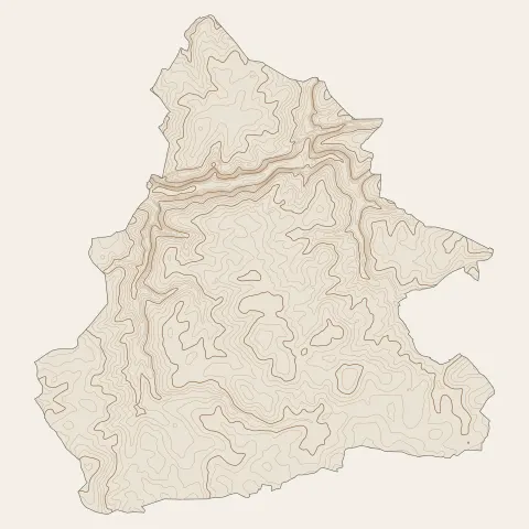 Courtenay : courbes de niveau