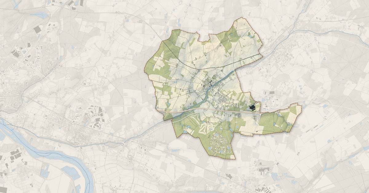 Portrait cartographique de Donnery : relief, eau, forêts, bâti et voies, calculés à partir des données de l'IGN