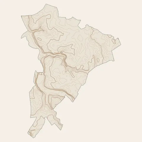 Ferrières-en-Gâtinais : courbes de niveau