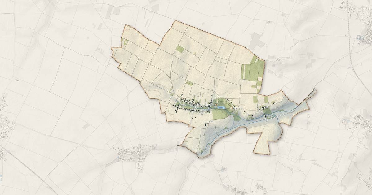 Portrait cartographique de Gaubertin : relief, eau, forêts, bâti et voies, calculés à partir des données de l'IGN
