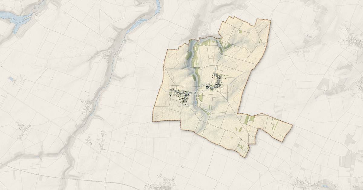 Portrait cartographique de Givraines : relief, eau, forêts, bâti et voies, calculés à partir des données de l'IGN