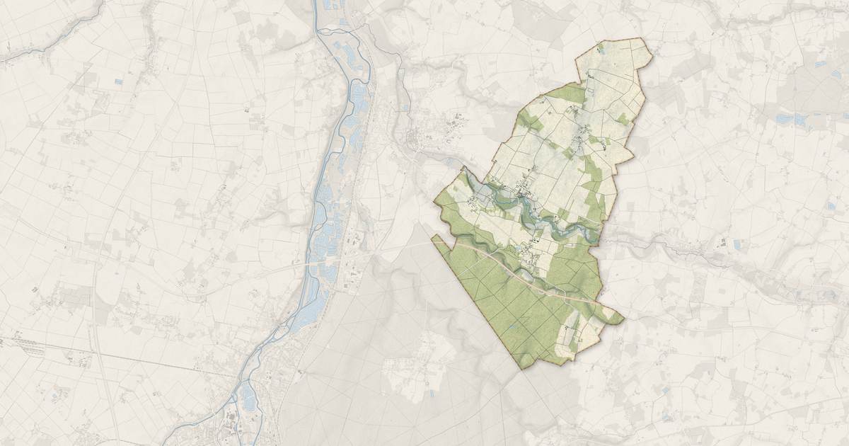 Portrait cartographique de Griselles : relief, eau, forêts, bâti et voies, calculés à partir des données de l'IGN