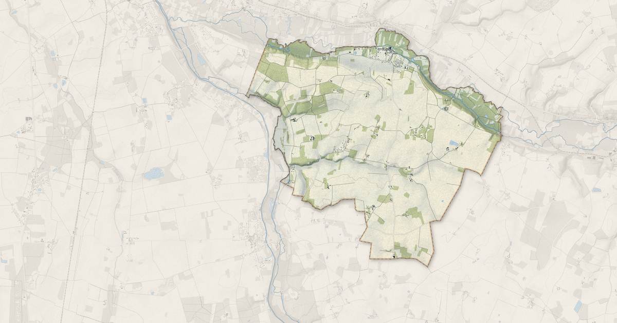 Portrait cartographique de Gy-les-Nonains : relief, eau, forêts, bâti et voies, calculés à partir des données de l'IGN