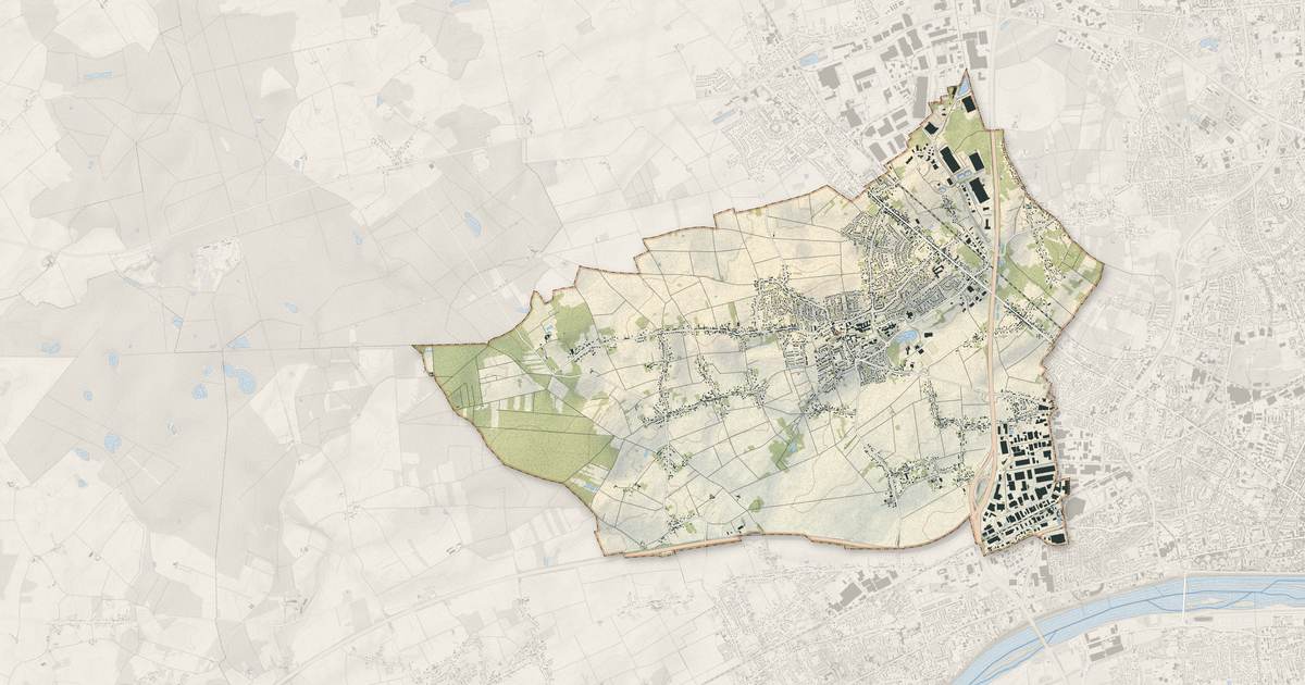 Portrait cartographique de Ingré : relief, eau, forêts, bâti et voies, calculés à partir des données de l'IGN