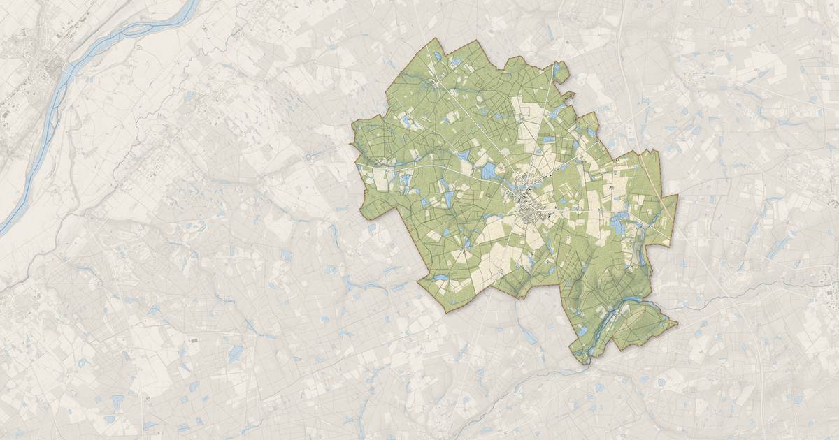 Portrait cartographique de Jouy-le-Potier : relief, eau, forêts, bâti et voies, calculés à partir des données de l'IGN