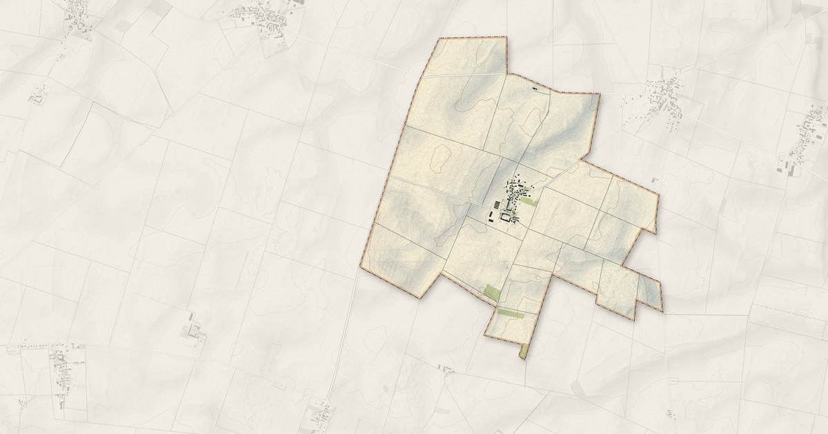 Portrait cartographique de Léouville : relief, eau, forêts, bâti et voies, calculés à partir des données de l'IGN
