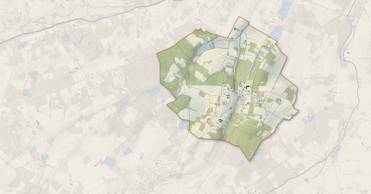 Portrait cartographique de Lombreuil : relief, eau, forêts, bâti et voies, calculés à partir des données de l'IGN