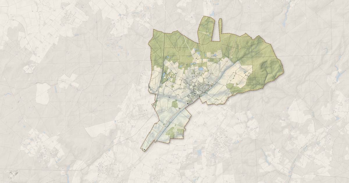 Portrait cartographique de Loury : relief, eau, forêts, bâti et voies, calculés à partir des données de l'IGN