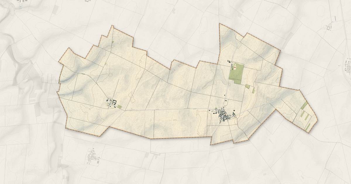 Portrait cartographique de Morville-en-Beauce : relief, eau, forêts, bâti et voies, calculés à partir des données de l'IGN