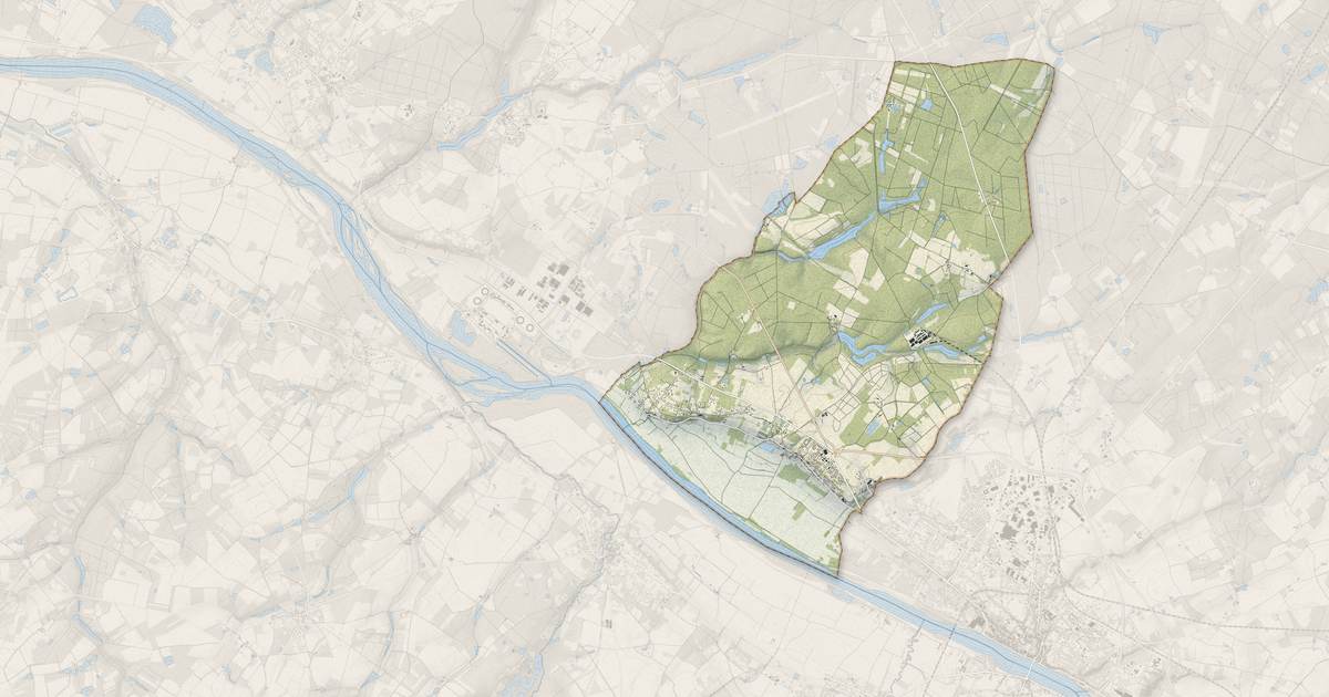 Portrait cartographique de Nevoy : relief, eau, forêts, bâti et voies, calculés à partir des données de l'IGN