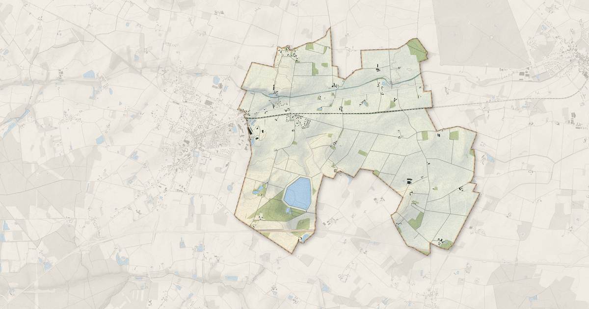 Portrait cartographique de Ouzouer-sous-Bellegarde : relief, eau, forêts, bâti et voies, calculés à partir des données de l'IGN