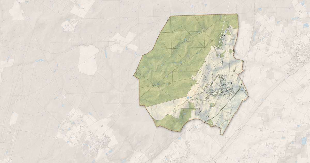 Portrait cartographique de Rebréchien : relief, eau, forêts, bâti et voies, calculés à partir des données de l'IGN