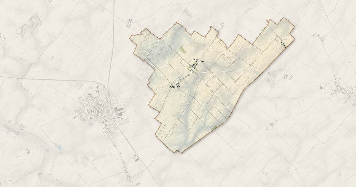 Portrait cartographique de Rouvray-Sainte-Croix : relief, eau, forêts, bâti et voies, calculés à partir des données de l'IGN