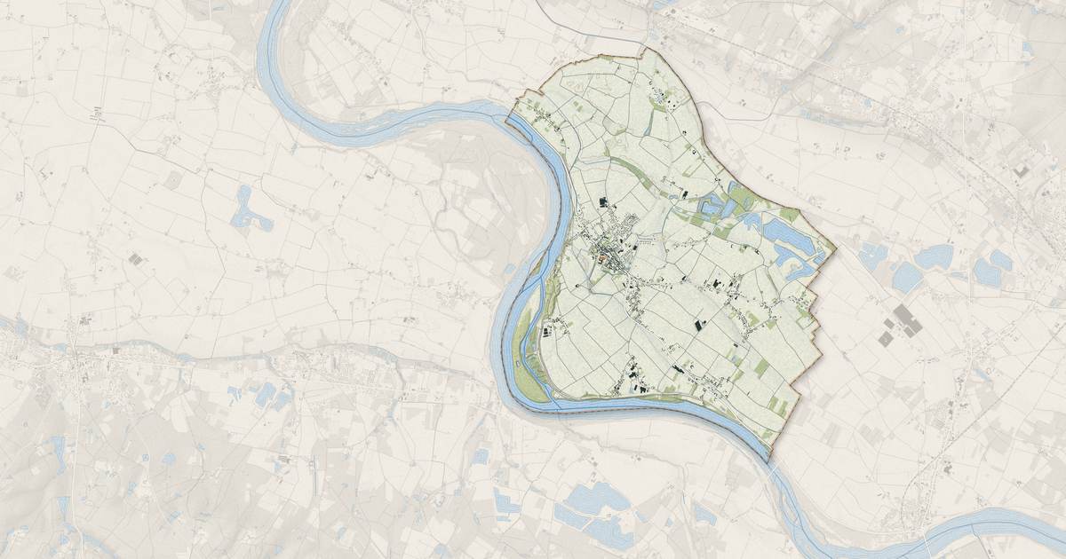 Portrait cartographique de Saint-Benoît-sur-Loire : relief, eau, forêts, bâti et voies, calculés à partir des données de l'IGN