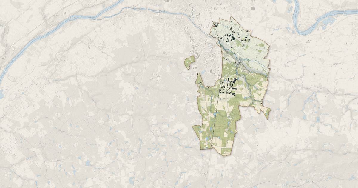 Portrait cartographique de Saint-Cyr-en-Val : relief, eau, forêts, bâti et voies, calculés à partir des données de l'IGN