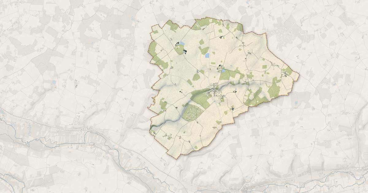 Portrait cartographique de Saint-Firmin-des-Bois : relief, eau, forêts, bâti et voies, calculés à partir des données de l'IGN