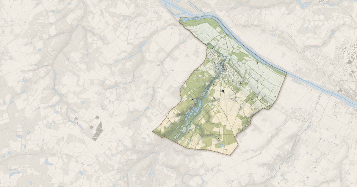Portrait cartographique de Saint-Gondon : relief, eau, forêts, bâti et voies, calculés à partir des données de l'IGN