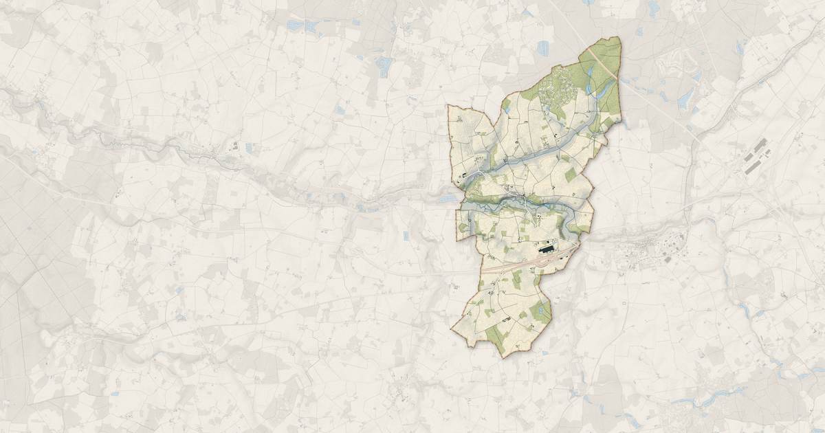 Portrait cartographique de Saint-Hilaire-les-Andrésis : relief, eau, forêts, bâti et voies, calculés à partir des données de l'IGN