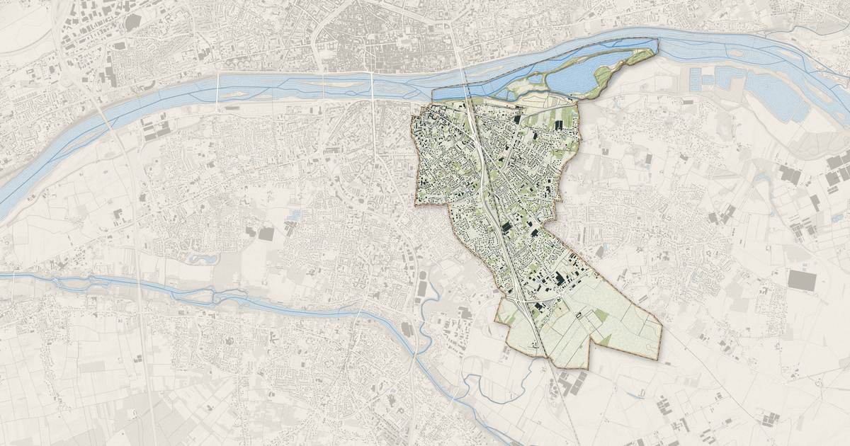 Portrait cartographique de Saint-Jean-le-Blanc : relief, eau, forêts, bâti et voies, calculés à partir des données de l'IGN
