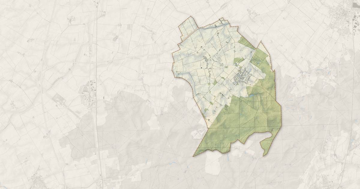 Portrait cartographique de Saint-Lyé-la-Forêt : relief, eau, forêts, bâti et voies, calculés à partir des données de l'IGN