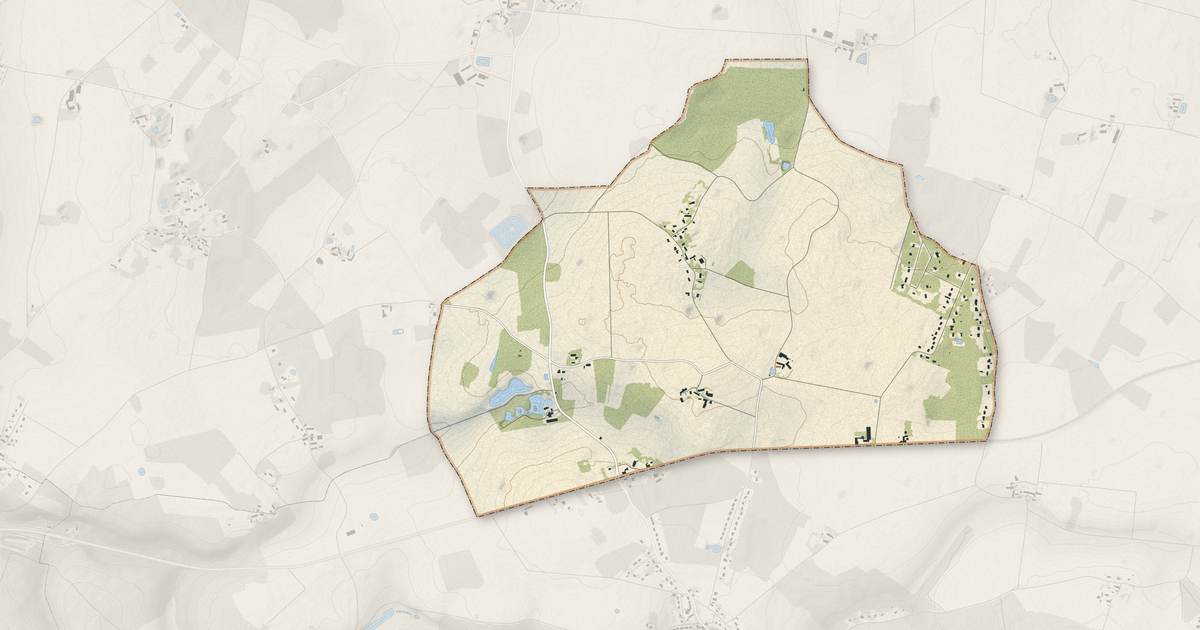 Portrait cartographique de Thorailles : relief, eau, forêts, bâti et voies, calculés à partir des données de l'IGN