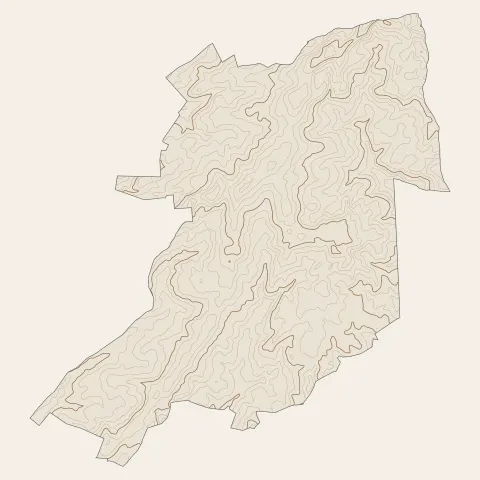 Traînou : courbes de niveau