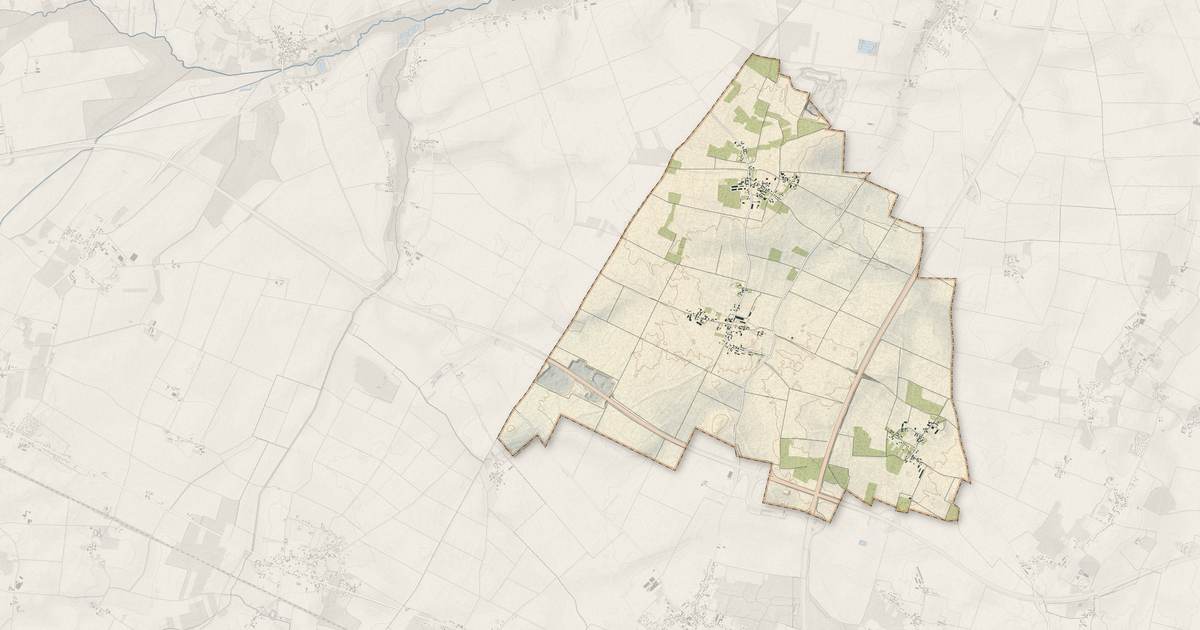 Portrait cartographique de Treilles-en-Gâtinais : relief, eau, forêts, bâti et voies, calculés à partir des données de l'IGN