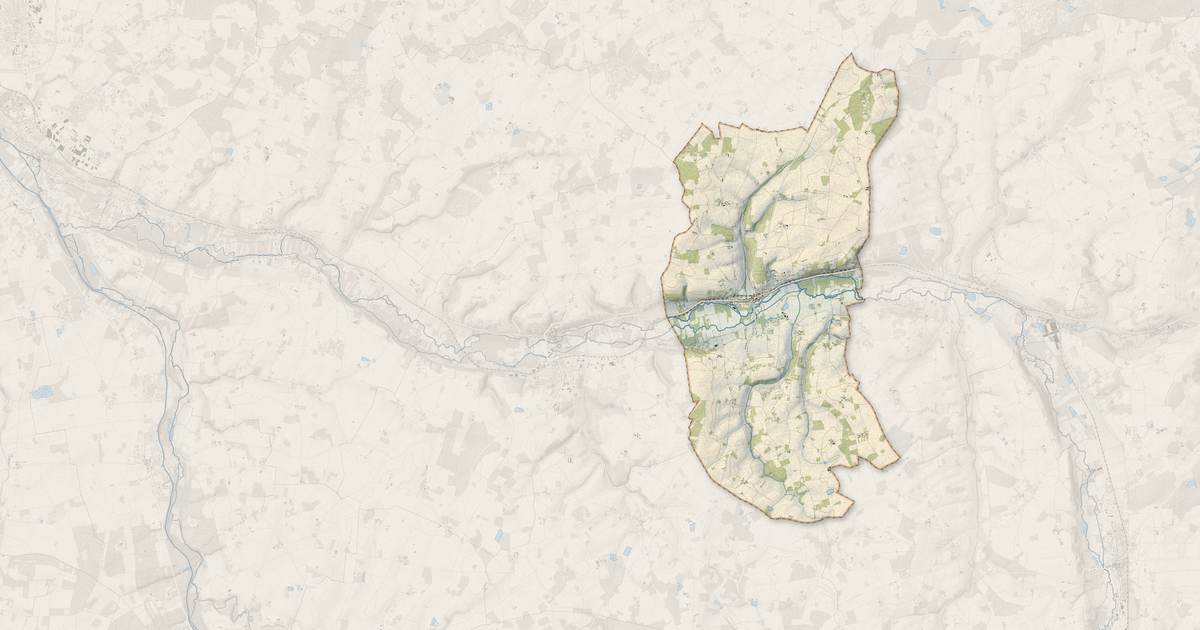 Portrait cartographique de Triguères : relief, eau, forêts, bâti et voies, calculés à partir des données de l'IGN