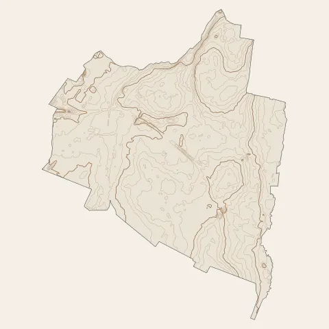 Villemandeur : courbes de niveau