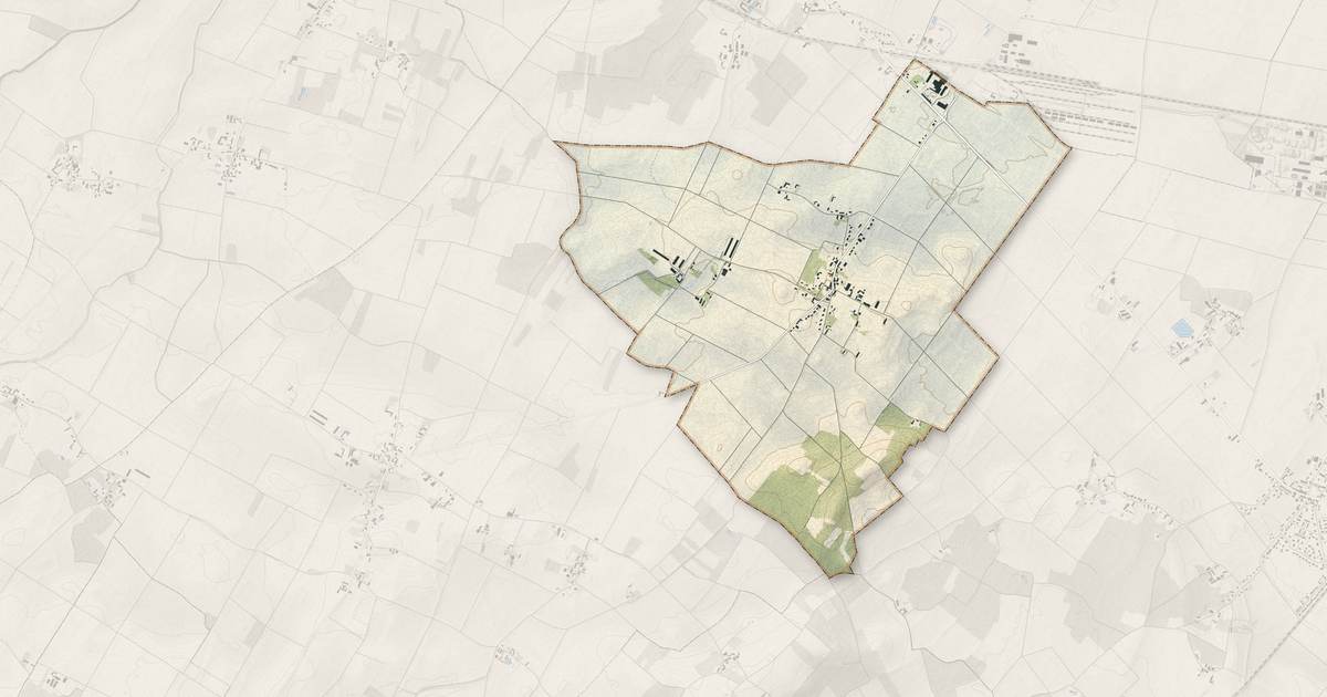 Portrait cartographique de Villevoques : relief, eau, forêts, bâti et voies, calculés à partir des données de l'IGN