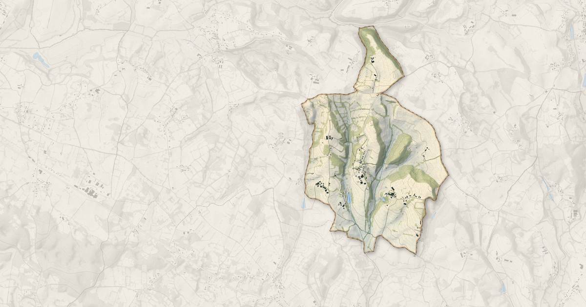 Portrait cartographique de Albiac : relief, eau, forêts, bâti et voies, calculés à partir des données de l'IGN