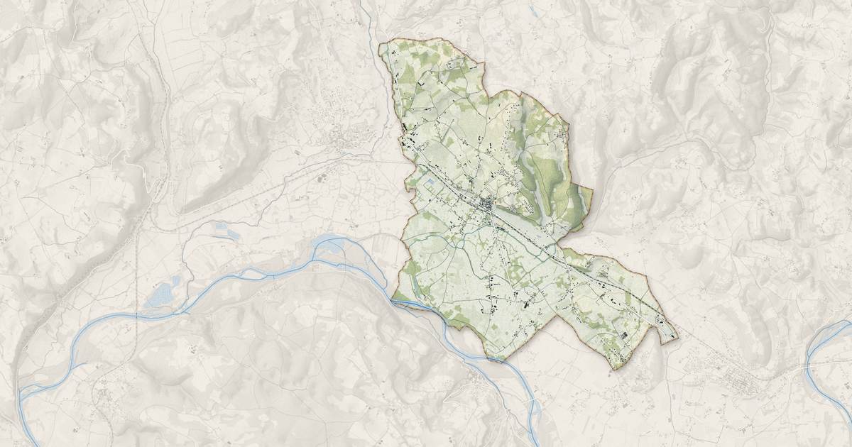 Portrait cartographique de Bétaille : relief, eau, forêts, bâti et voies, calculés à partir des données de l'IGN