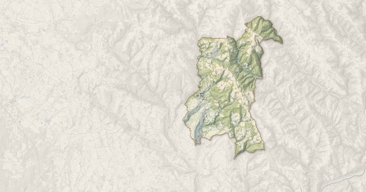 Portrait cartographique de Cardaillac : relief, eau, forêts, bâti et voies, calculés à partir des données de l'IGN