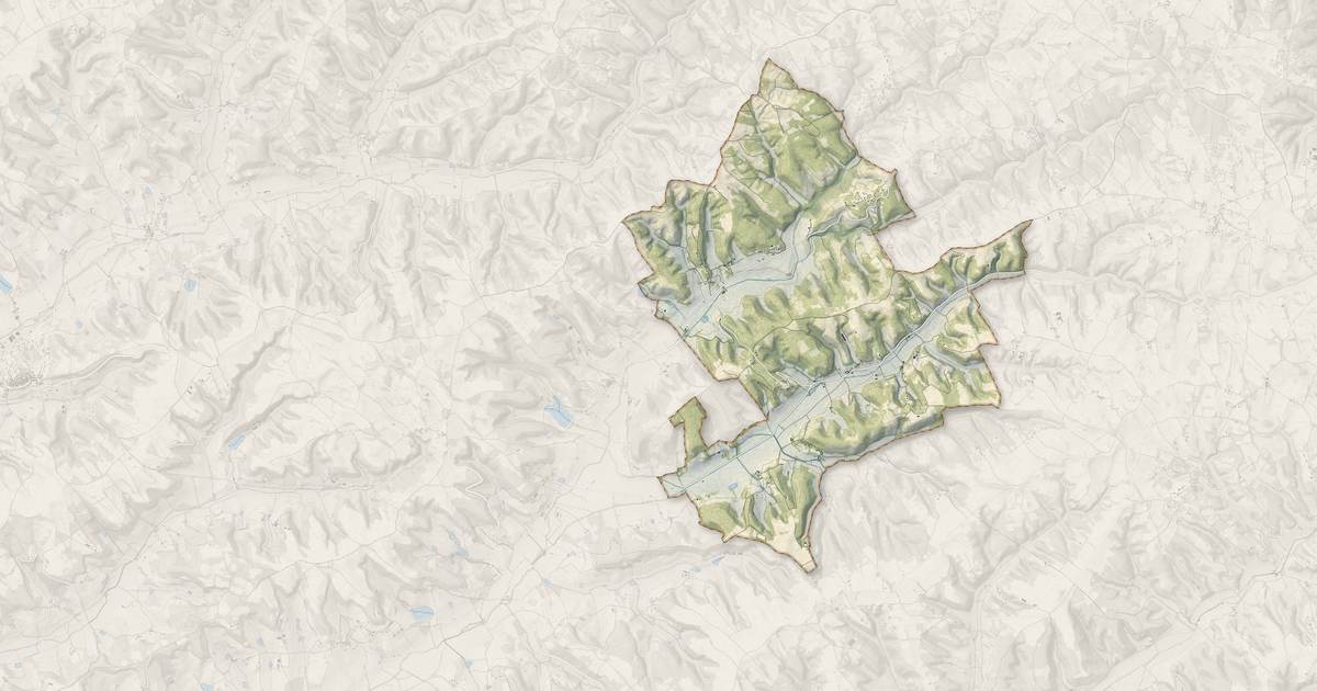 Portrait cartographique de Cézac : relief, eau, forêts, bâti et voies, calculés à partir des données de l'IGN