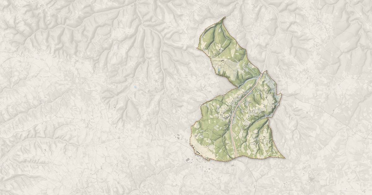 Portrait cartographique de Cieurac : relief, eau, forêts, bâti et voies, calculés à partir des données de l'IGN