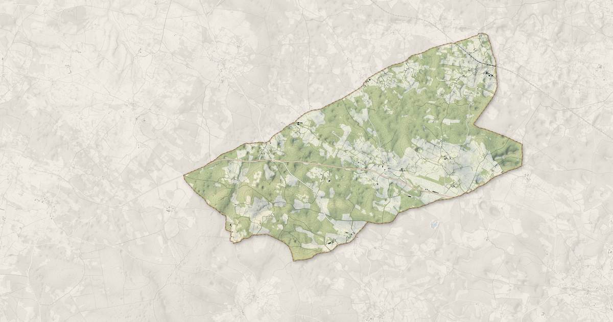 Portrait cartographique de Durbans : relief, eau, forêts, bâti et voies, calculés à partir des données de l'IGN