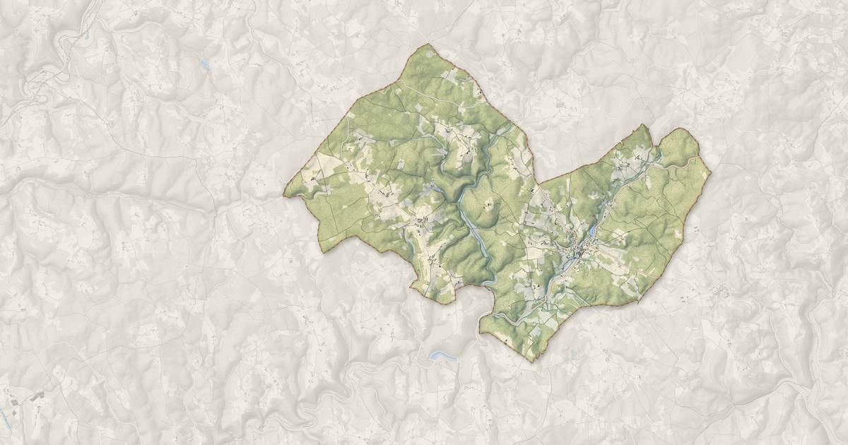 Portrait cartographique de Frayssinet-le-Gélat : relief, eau, forêts, bâti et voies, calculés à partir des données de l'IGN
