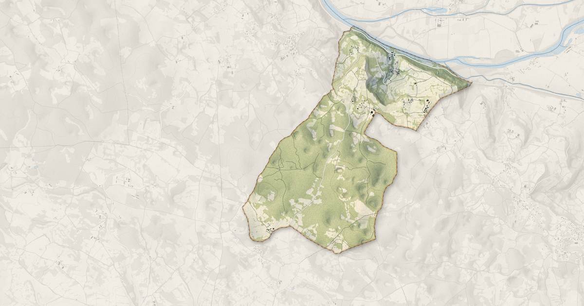 Portrait cartographique de Gintrac : relief, eau, forêts, bâti et voies, calculés à partir des données de l'IGN