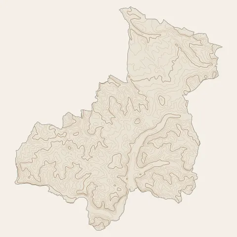 Gourdon : courbes de niveau