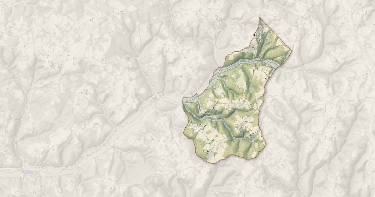Portrait cartographique de Mechmont : relief, eau, forêts, bâti et voies, calculés à partir des données de l'IGN