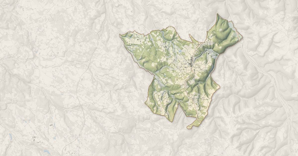 Portrait cartographique de Payrac : relief, eau, forêts, bâti et voies, calculés à partir des données de l'IGN