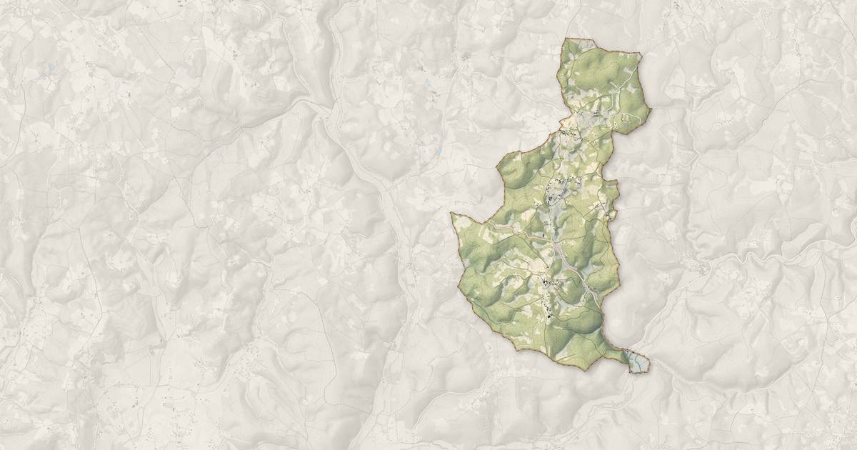 Portrait cartographique de Pontcirq : relief, eau, forêts, bâti et voies, calculés à partir des données de l'IGN