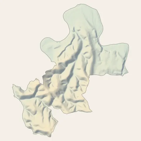 Pradines : relief