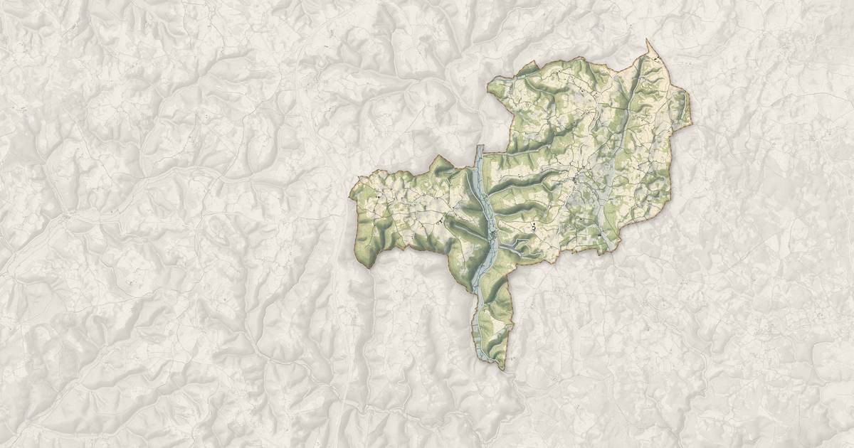 Portrait cartographique de Les Pechs du Vers : relief, eau, forêts, bâti et voies, calculés à partir des données de l'IGN