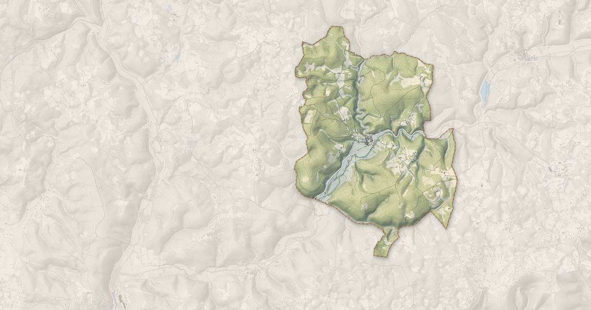 Portrait cartographique de Saint-Médard : relief, eau, forêts, bâti et voies, calculés à partir des données de l'IGN