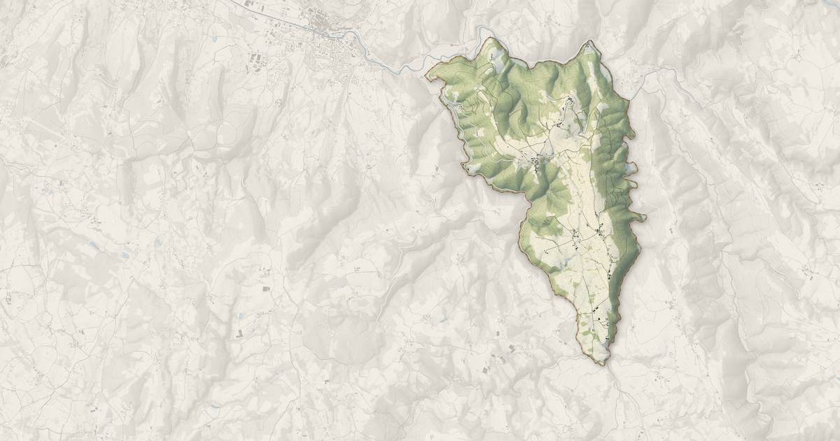 Portrait cartographique de Saint-Paul-de-Vern : relief, eau, forêts, bâti et voies, calculés à partir des données de l'IGN