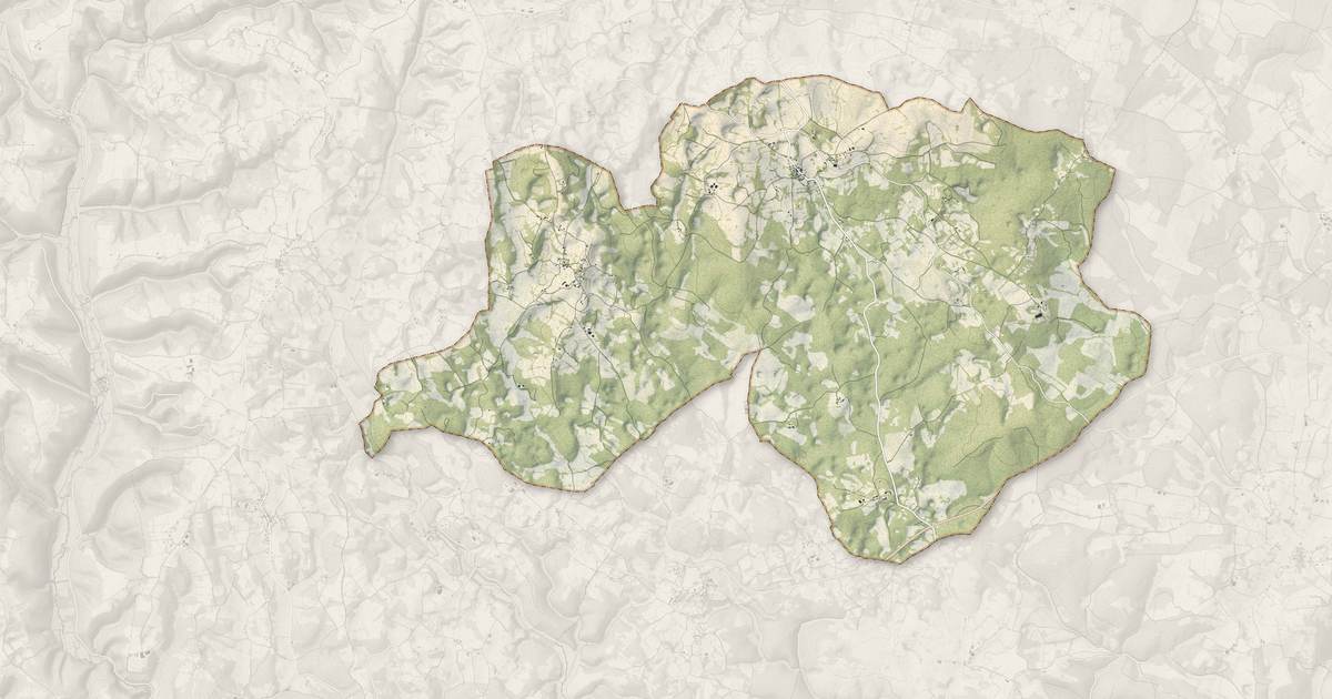 Portrait cartographique de Sénaillac-Lauzès : relief, eau, forêts, bâti et voies, calculés à partir des données de l'IGN