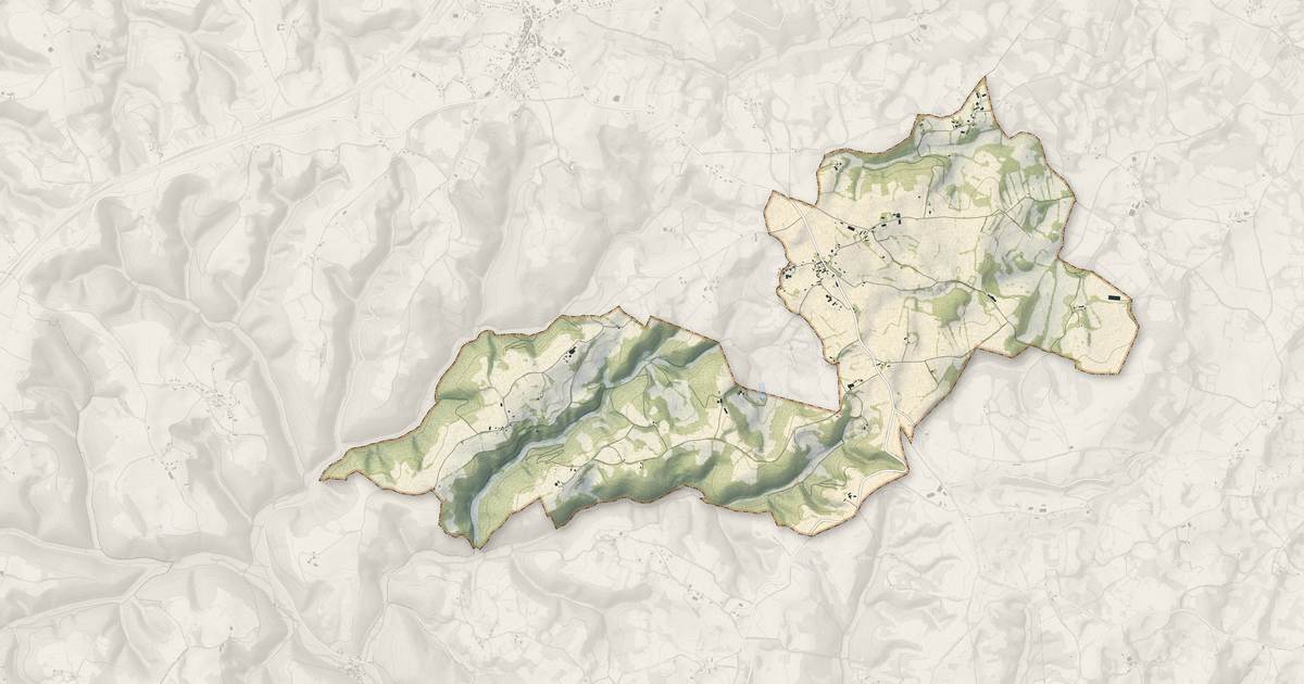 Portrait cartographique de Soulomès : relief, eau, forêts, bâti et voies, calculés à partir des données de l'IGN